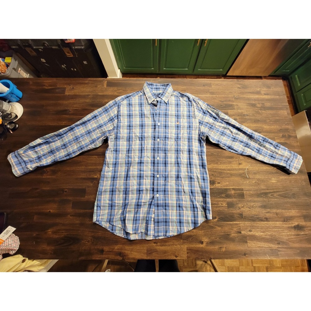 Southern Marsh Mens Medium Long Sleeve Button Down Shirt 100% Cotton‎